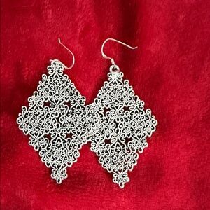Intricate Silver Filigree Earrings